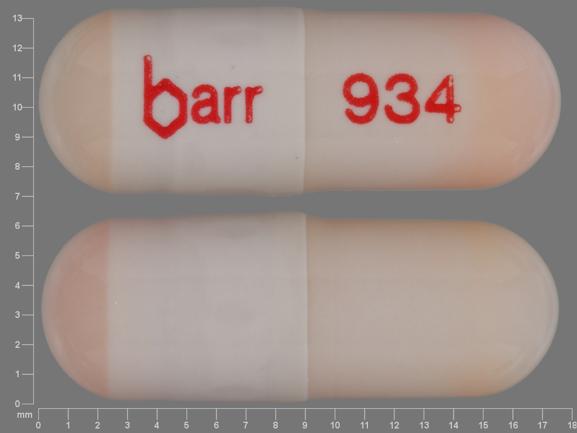 Pill barr 934 Gray Capsule-shape is Claravis