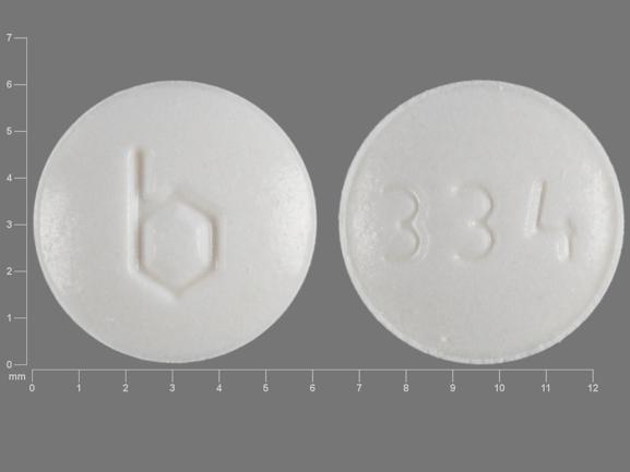 Pill b 334 White Round is Caziant