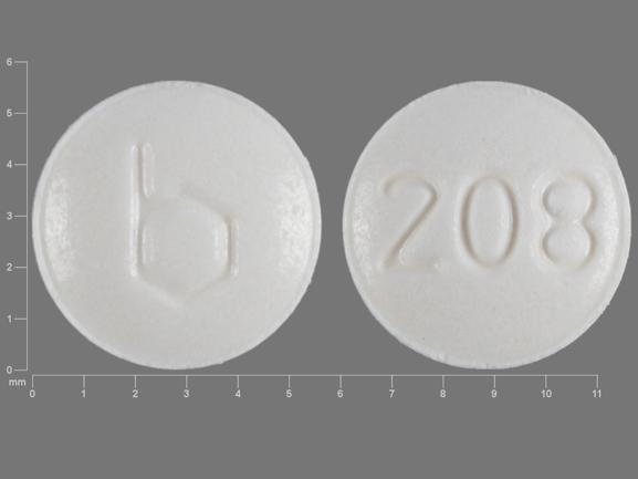 Pill b 208 White Round is Jolessa