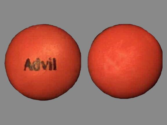 Pill Advil Brown Round is Advil