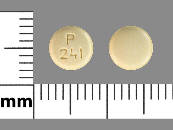 Pill P241 Yellow Round is Repaglinide