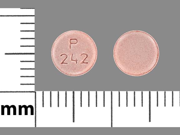 Pill P242 Pink Round is Repaglinide