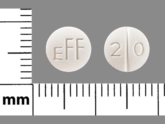 Pill EFF 20 White Round is Methazolamide
