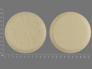 Pill WATSON 409 Yellow Round is Lisinopril