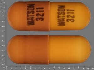 Pill WATSON 3211 WATSON 3211 Brown & Orange Capsule/Oblong is Rivastigmine Tartrate