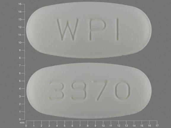 Pill WPI 39 70 White Capsule/Oblong is Metronidazole