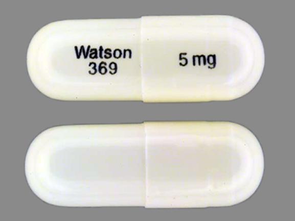 Pill Watson 369 5 mg White Capsule/Oblong is Loxapine Succinate
