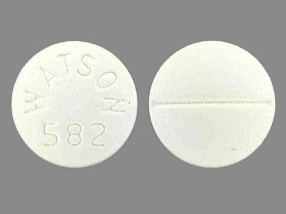 Pill WATSON 582 White Round is Propafenone Hydrochloride