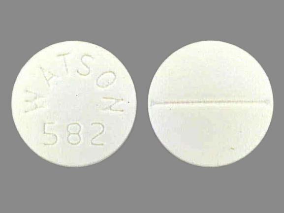 Pill WATSON 582 White Round is Propafenone Hydrochloride
