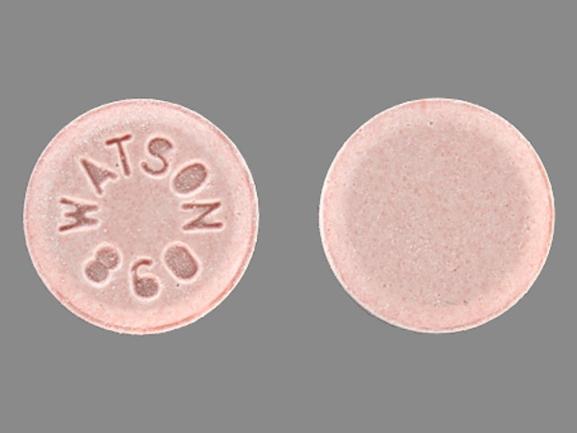 Pill WATSON 860 Pink Round is Hydrochlorothiazide and Lisinopril