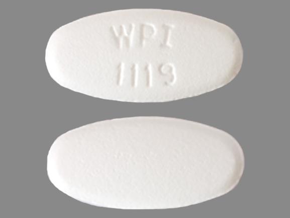 Pill WPI 1119 White Oval is Mirtazapine