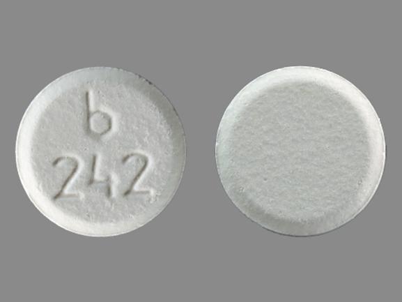 Pill b 242 White Round is Mirtazapine (Orally Disintegrating)