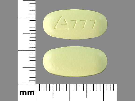 Pill Logo 777 Yellow Oval is Clarithromycin Extended Release