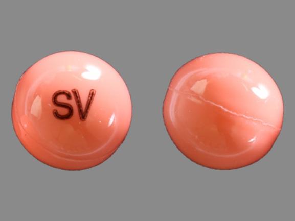 Pill SV Peach Round is Progesterone
