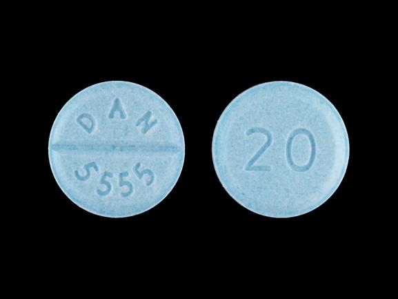 Propranolol 20 mg oral tablet
