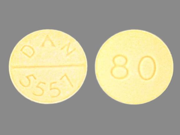 Propranolol hydrochloride 80 mg 80 DAN 5557