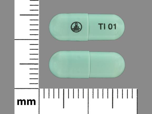 Pill Logo TI 01 Green Capsule/Oblong is Spiriva