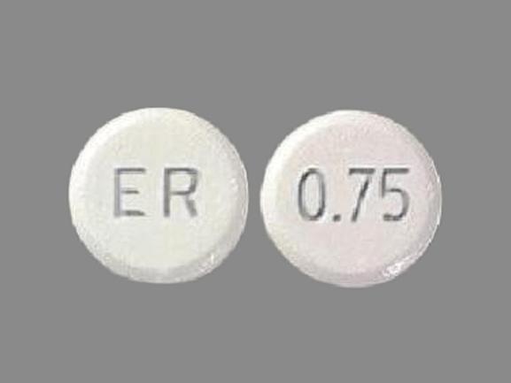 Pill ER 0.75 White Round is Mirapex ER