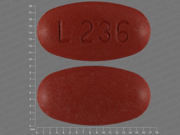 Pill L236 Red Oval is Hydrochlorothiazide and Valsartan