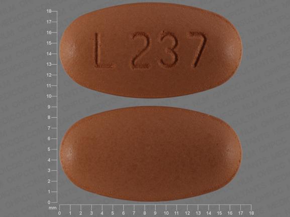 Pill L237 Orange Oval is Hydrochlorothiazide and Valsartan