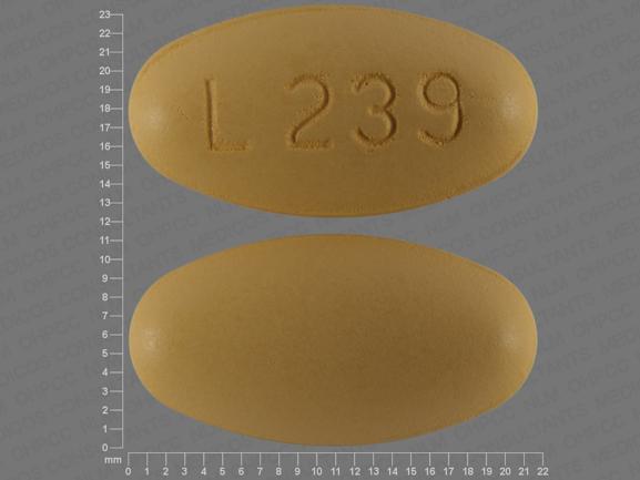 Pill L239 Yellow Elliptical/Oval is Hydrochlorothiazide and Valsartan