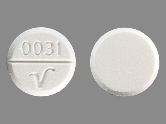 Pill 0031V is Q-Pap Extra Strength 500 mg