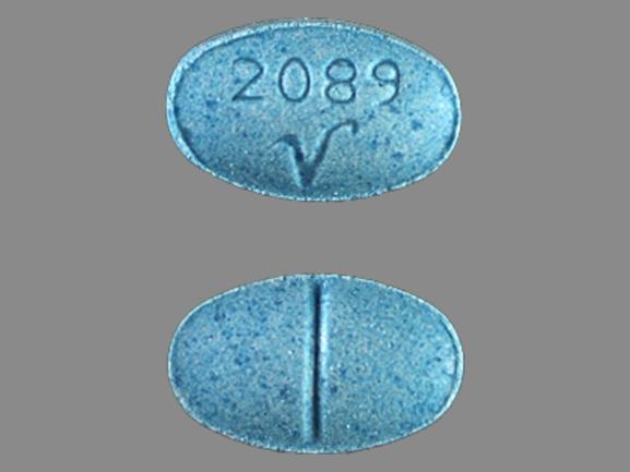 Pill 2089 V Blue Oval is Alprazolam