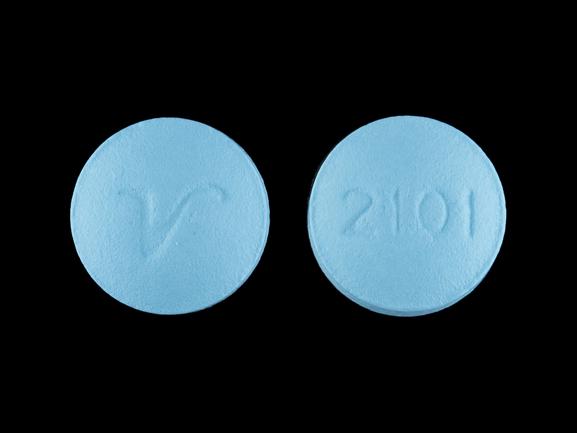 V 2101 Pill Images (Blue / Round) .