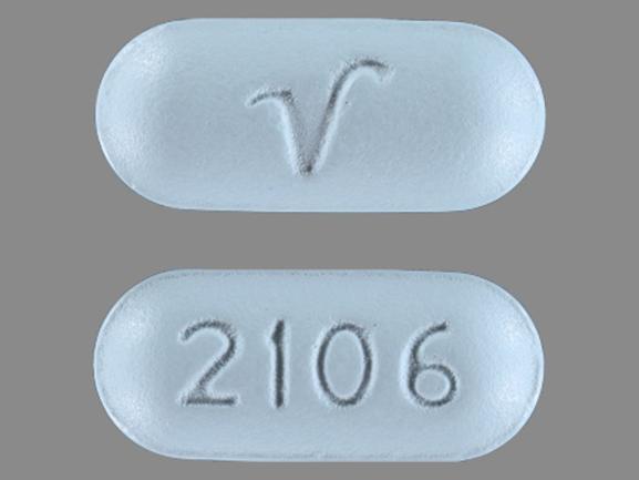 Pill V 2106 Blue Oval is Amitriptyline Hydrochloride