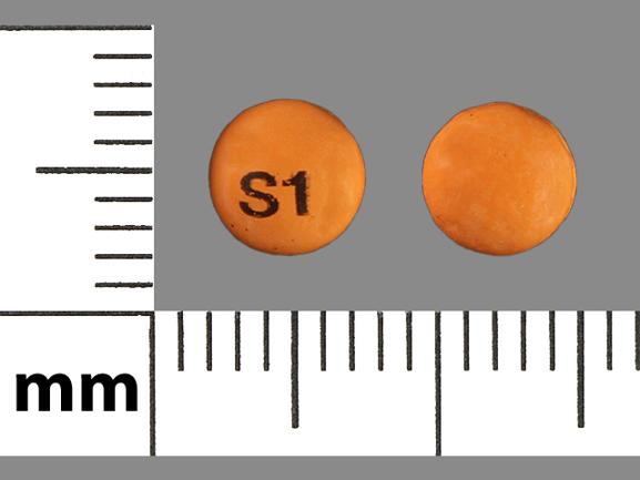 Pill S1 Orange Round is Bisacodyl Delayed Release