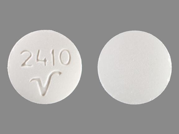 Pill 2410 V White Round is Carisoprodol