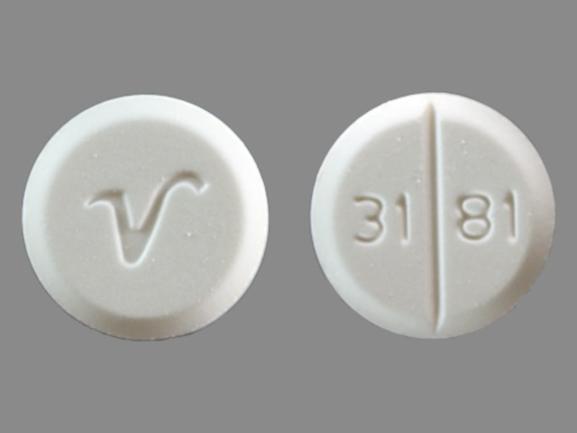 Pill 31 81 V White Round is Glycopyrrolate.