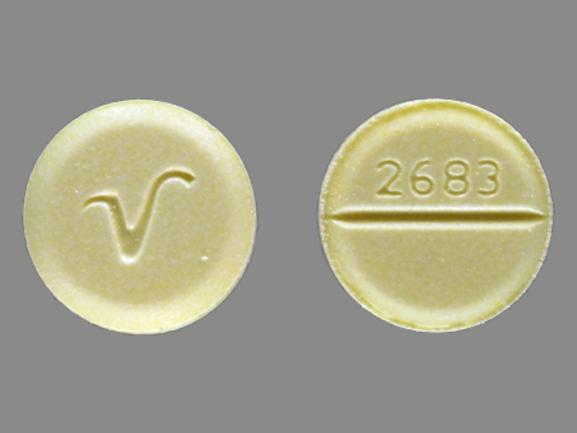 Pill 2683 V Yellow Round is Diazepam