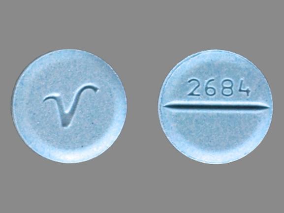 V 2684 Pill Images (Blue / Round) .