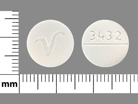 Pill V 3432 White Round is Disulfiram