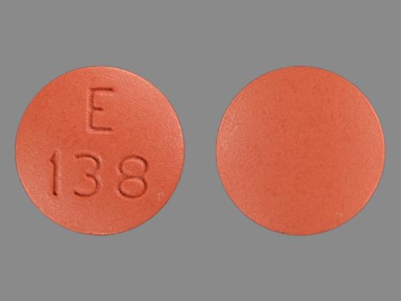 Pill E 138 Red Round is Felodipine Extended-Release