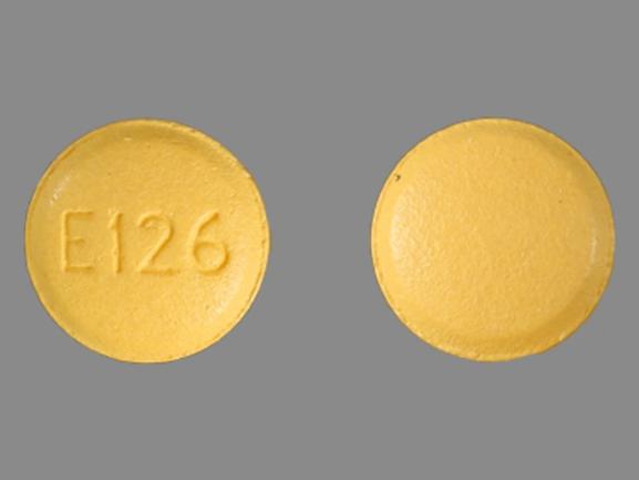 Pill E126 Yellow Round is Letrozole