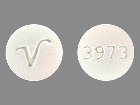 Pill 3973 V White Round is Lisinopril