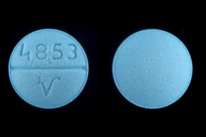 4853 V Pill Blue Round 8mm Pill Identifier Drugs Com