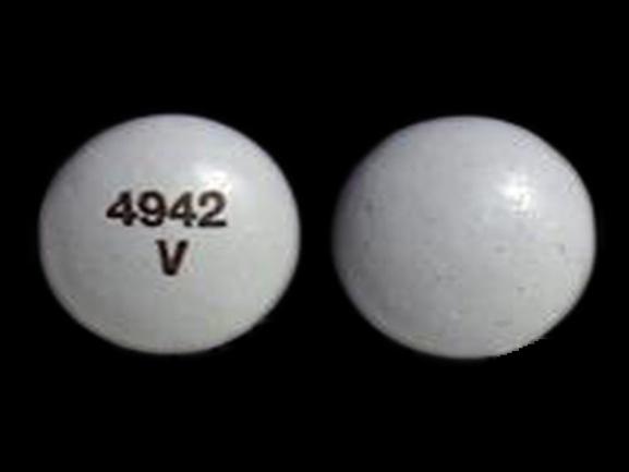 Pill 4942 V Gray Round is Perphenazine