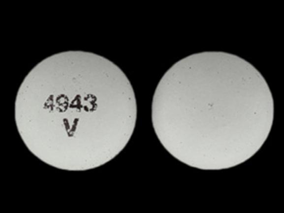 Pill V 4943 Gray Round is Perphenazine