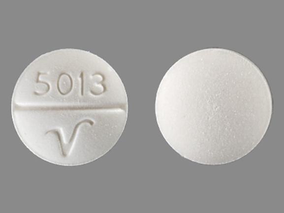 Pill 5013 V White Round is Phenobarbital