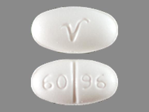 Pill 6096 V White Oval is Torsemide