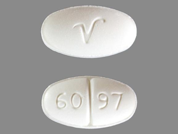 Pill 6097 V White Oval is Torsemide