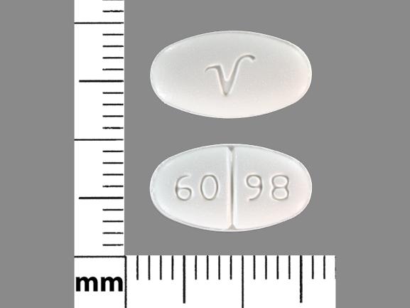 Pill 6098 V White Oval is Torsemide