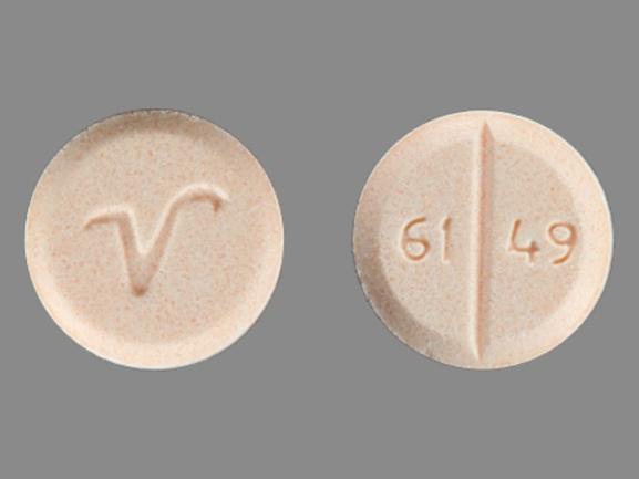 Pill V 61 49 Peach Round is Venlafaxine Hydrochloride