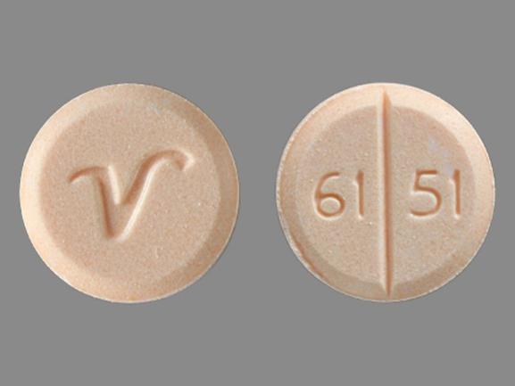 Pill 61 51 V Peach Round is Venlafaxine Hydrochloride