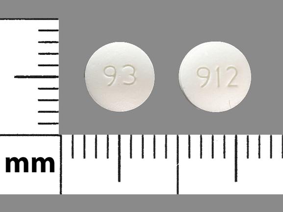 Pill 93 912 White Round is Gildess 1/20