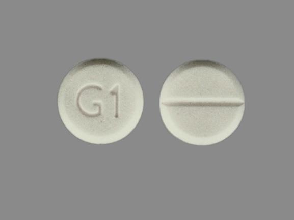 Pill G1 White Round is Glycopyrrolate
