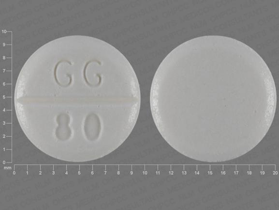 Pill GG 80 White Round is Furosemide